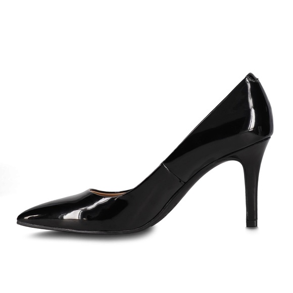 🆕✨ Yema by Unisa Vegan Black Patent Leather Classic Pointy Toe Pumps 3¼" Heel - Picture 3 of 9